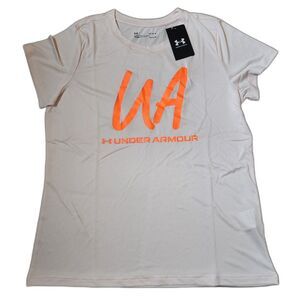 Under Armour Women’s Large Tee – Pink with Orange Graphic, NWT